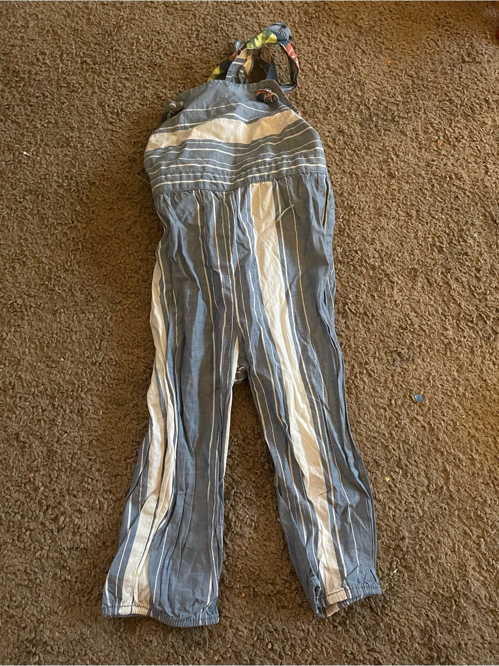 Matilda Jane Blue and White Striped Jumpsuit